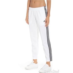 Adidas White Track Pants with Side Snaps BRAND NEW